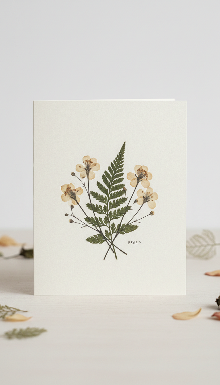 Pressed Petal Greeting Card Set