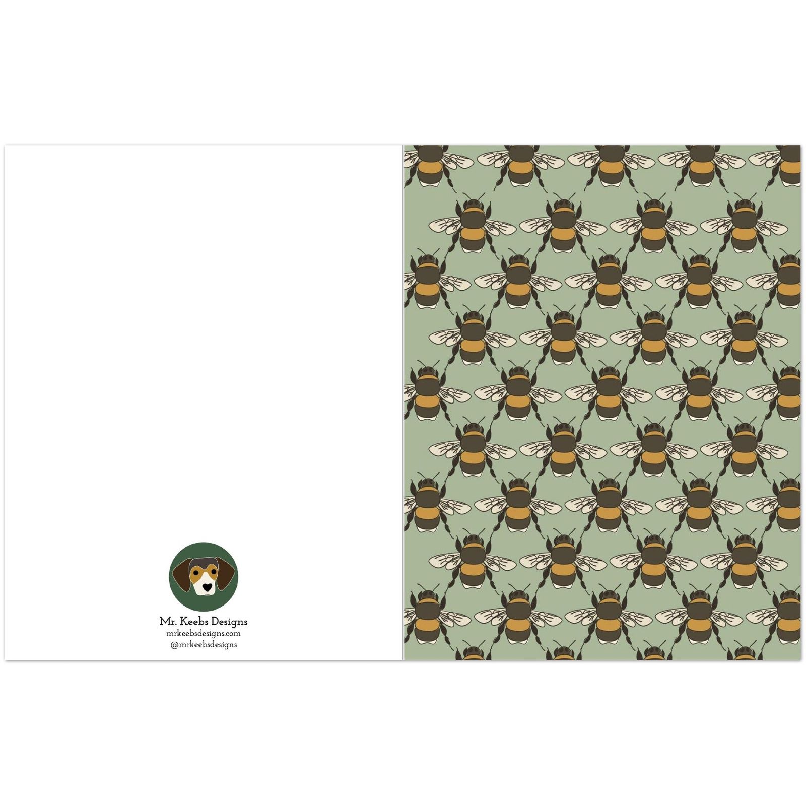 Whimsical Bees Greeting Cards, Set of 10