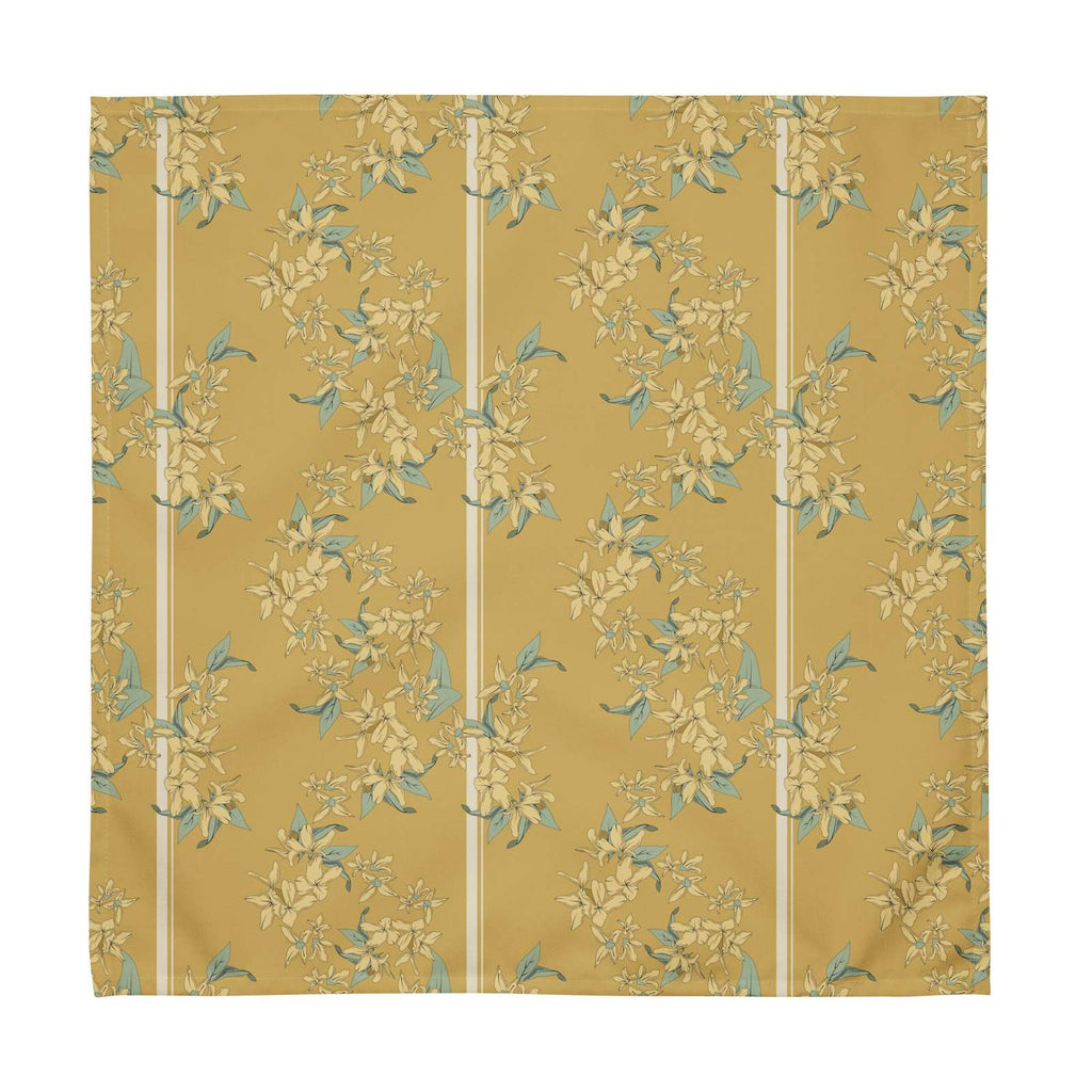 Product Cloth napkin set in Forsythia Bloom Marigold Stripe – broadcloth dining linen