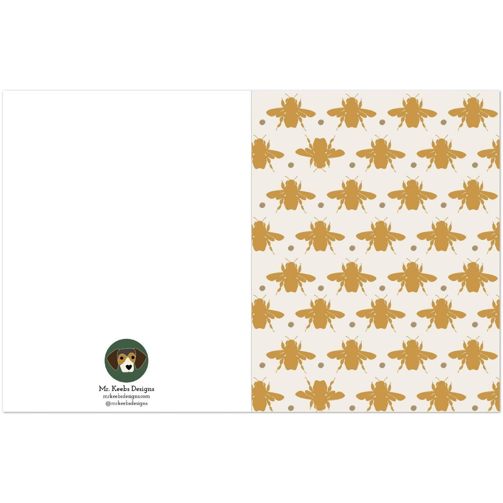 Golden Bees Greeting Card Set – Vintage Charm