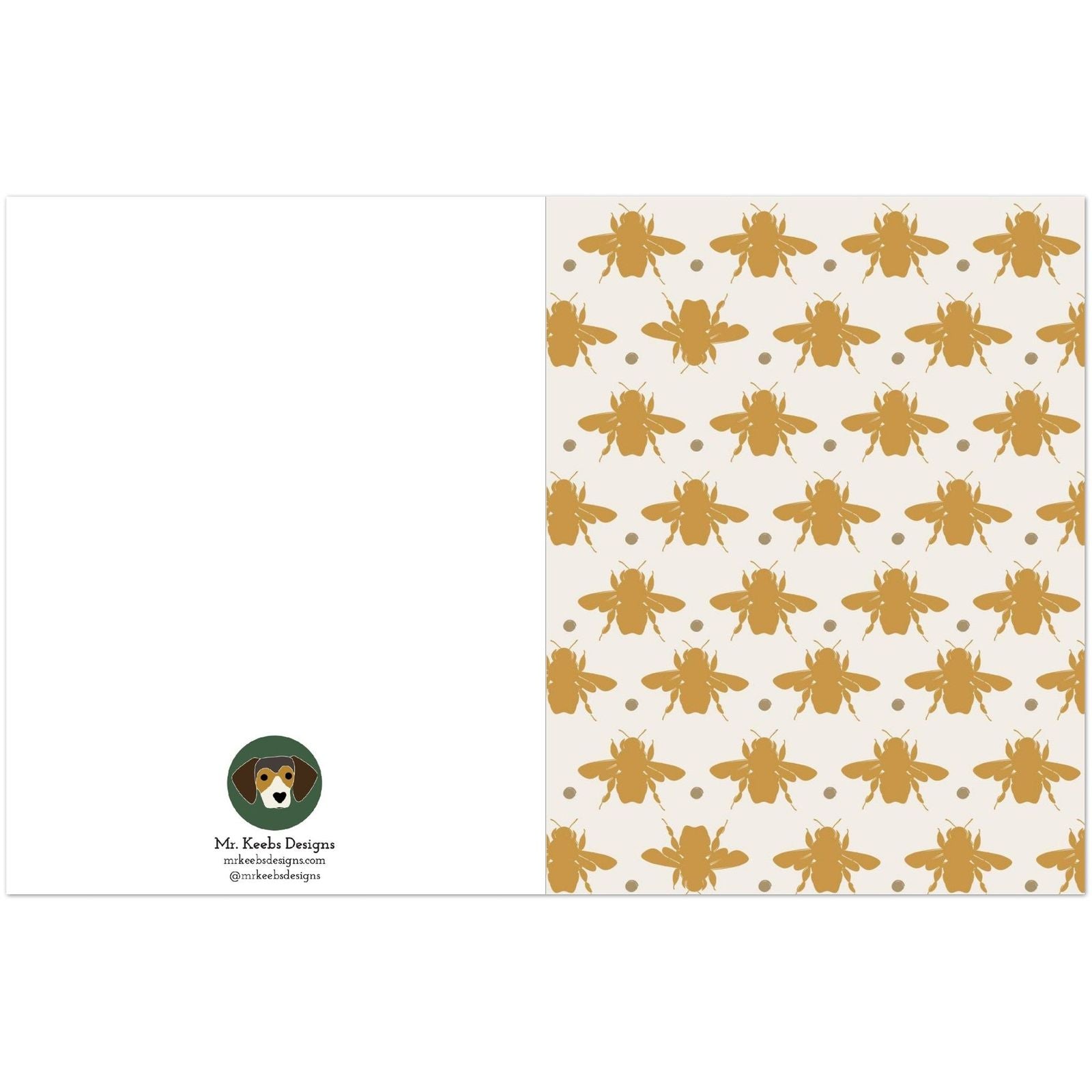 Golden Bees Greeting Card Set – Vintage Charm