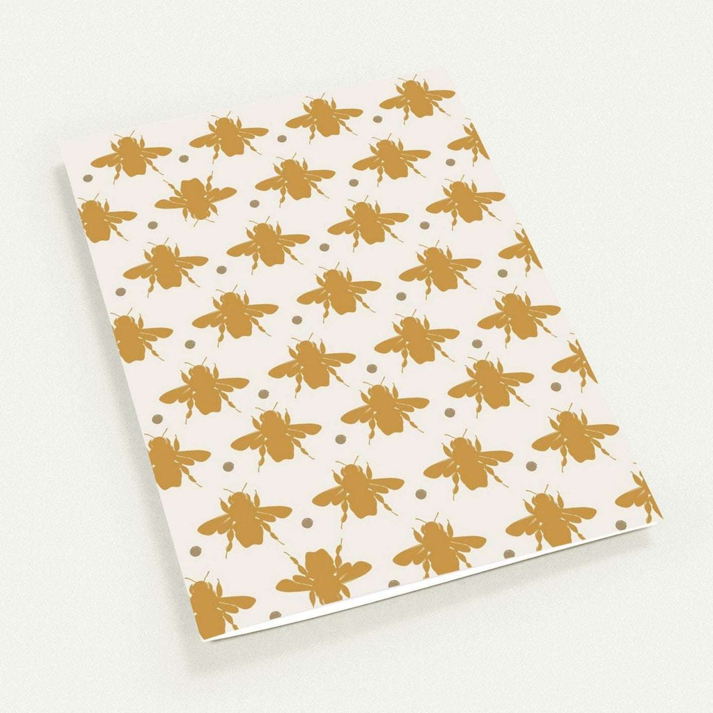 Golden bee greeting card set of 10 vintage charm