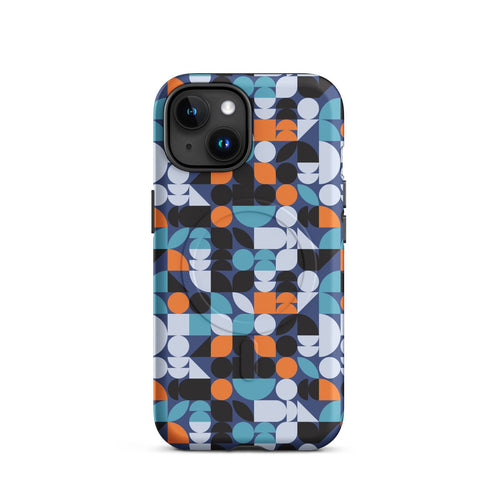 Bauhaus Blocks Midnight MagSafe iPhone case for iPhone 15