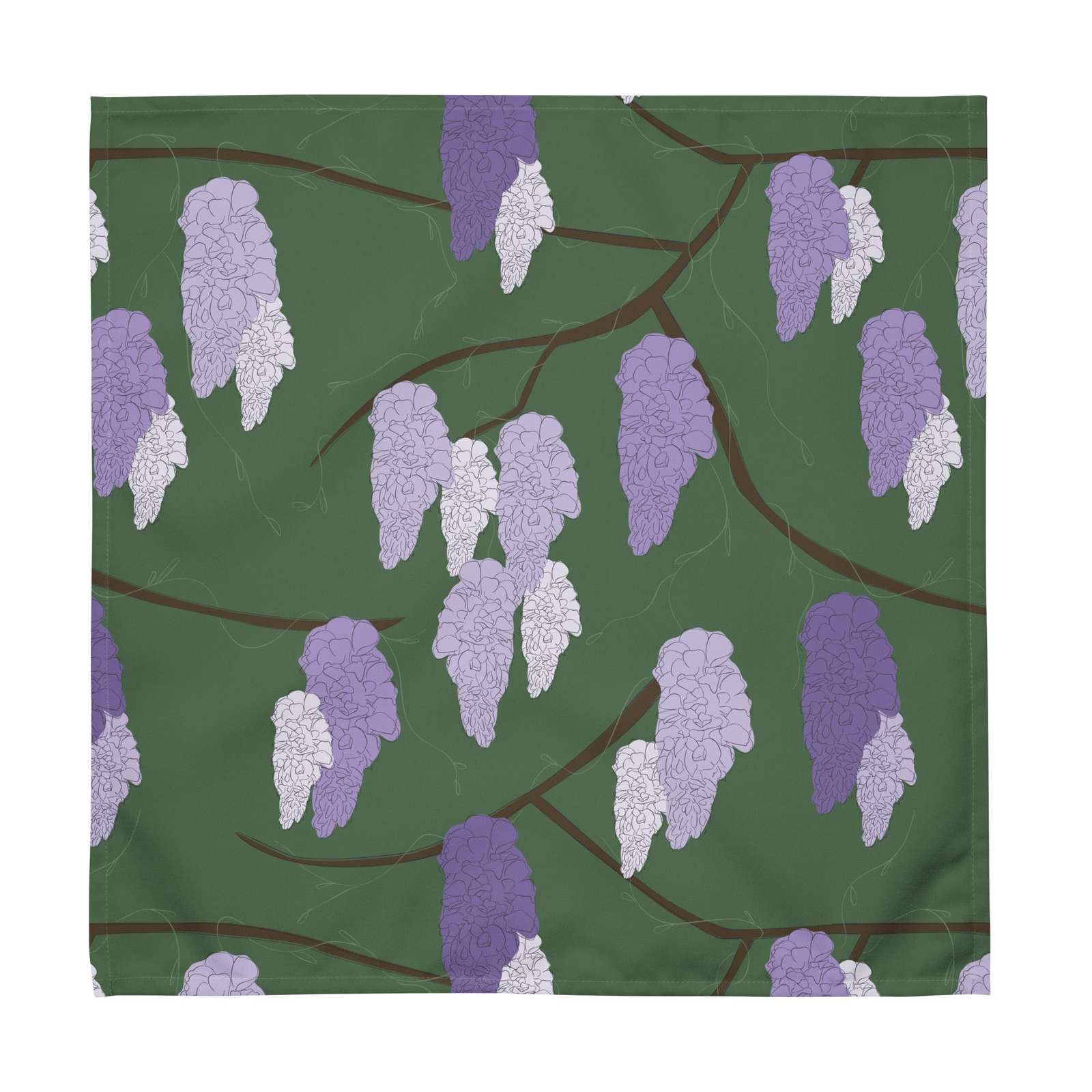 Cloth napkin set in Wisteria Trail Dark Green – broadcloth dining linen