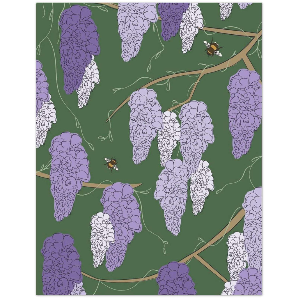 Wisteria-greeting-card-set-purple-and-cream detail
