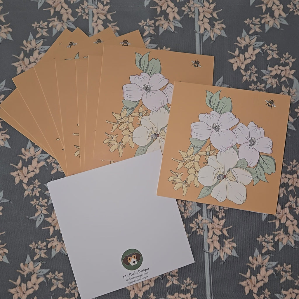 Dogwood Greeting Cards, Set of 10